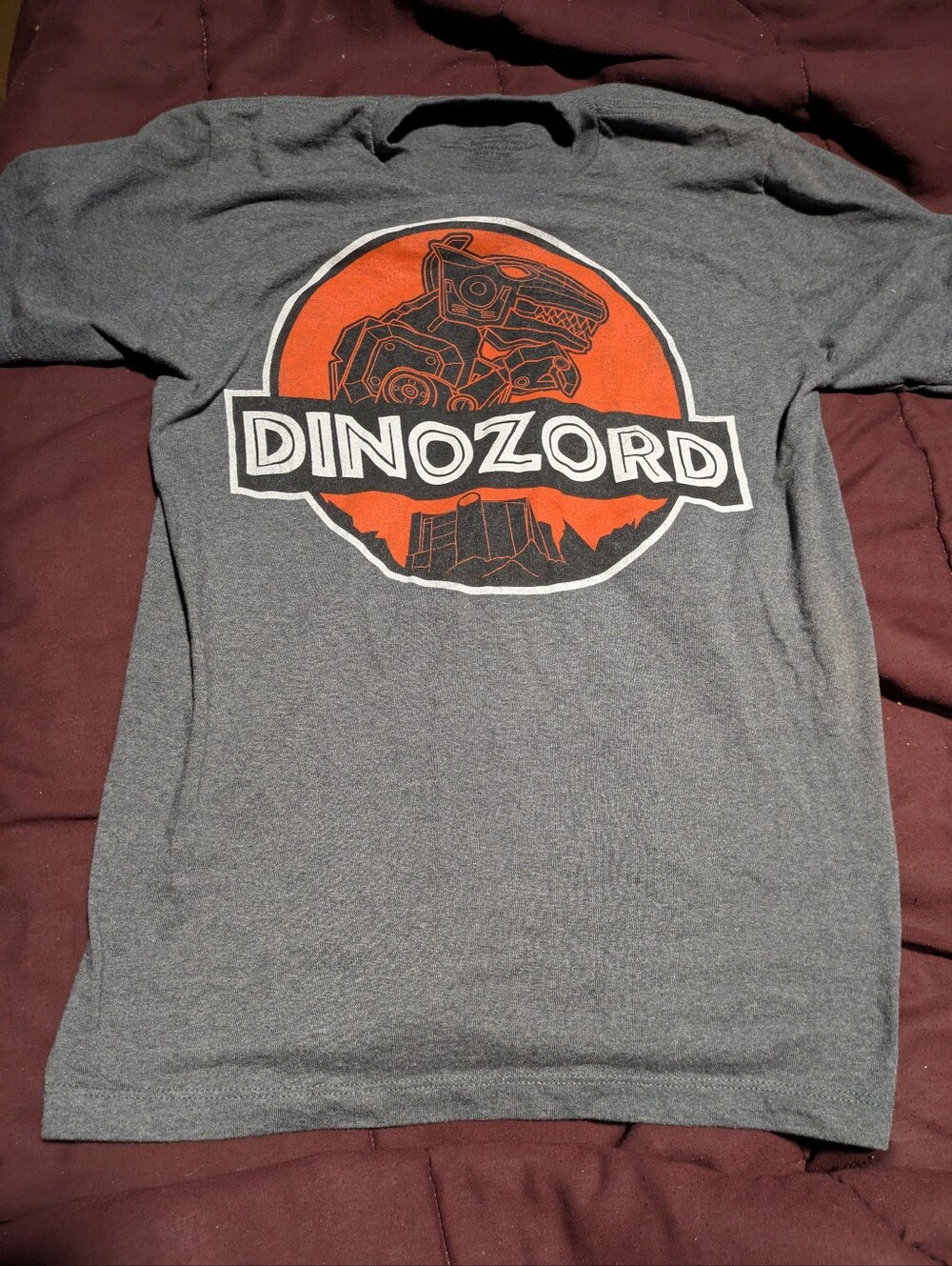 Power Ranger Dinozord Gray Small Shirt